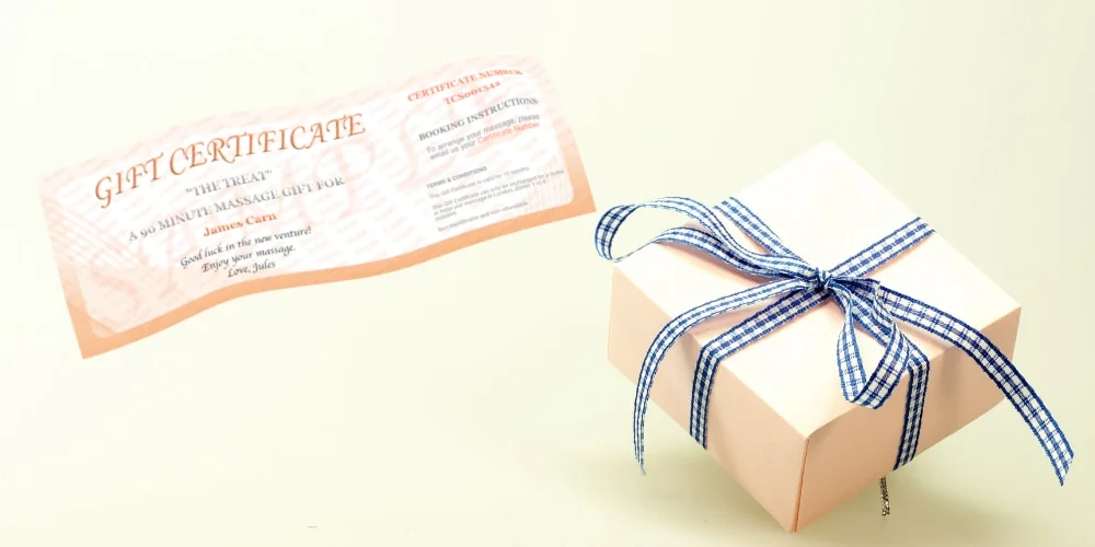 Equally suitable for him or her, a massage gift certificate can save the day at the last moment.